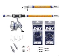 Mitchell Neuron Combo Surf Fishing, Kit canne et moulinet pour la pêche depuis la plage et le surfCasting, canne télescopique et moulinet résistant à l'eau de mer, complet avec montage, prêt à pêcher