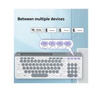 Combo de Teclado e Mouse Sem Fio Bluetooth PortÃ¡til Colorido RecarregÃvel Silencioso para Tablet Laptop Desktop