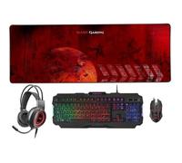 Combo Gamer RGB - Mars Gaming - MCPRGB2FR - Clavier à membrane - Souris optique - Tapis XXL