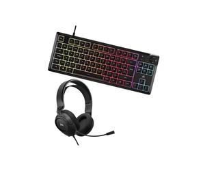 Combo gaming CORSAIR HS35 casque filaire + K55 CORE TKL clavier RGB TKL Noir