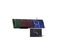 The G-Lab Pack gaming filaire Combo Chromium EX Clavier AZERTY RGB Souris 3600 DPI Tapis noir