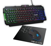Combo Hélium - Ensemble Gaming 3 en 1 - Clavier Gamer Azerty Rétroéclairé, Souris Gamer 6400 Dpi, Tapis De Souris Antidérapant - 6