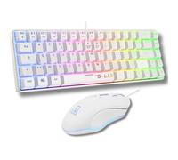Combo Hydrogen-Pack Clavier Souris Gamer,Clavier Gamer 60% Filaire,Rétroéclairage Rgb,Azerty,Format Compact+Souris Gaming Rgb,6 Bo