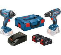 Combo kit 2 machines 18V (GSR28/GDR160) + 2 batteries 4Ah + chargeur sous L-BOXX - BOSCH - 06019G5107