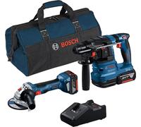 Combo-kit 2 outils 18V (GWS 18V-7 + GBH 18V-22) + 2 batteries 4Ah + chargeur rapide + sac - BOSCH - 0615A50037