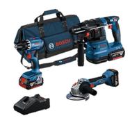 Combo Kit 3 outils 18 V GSR + GWS + GBH + 3 x 4,0 Ah + GAL 18V-40 Professional - BOSCH - 0615A5007L