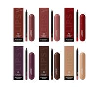 Combo Lèvre 2-en-1 Crayon à Lèvres + Rouge à Lèvres Mat, Nus Maquillage Kit Lipgloss Liptints Pour Femmes Crayon À Lèvres Rouge Lifter Brillant À Lèvres Cadeaux