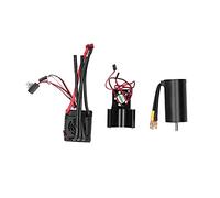 Combo Moteur sans Balai RC, Moteur sans Balai 3670 2650KV + ESC 120A avec Dissipateur Thermique Moteur Adapté pour Voiture/bateau Télécommandé 1/8