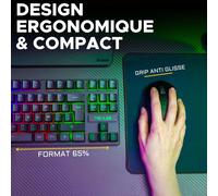 Combo Oxygen Ex - Pack Clavier Souris Sans Fil Gaming - Clavier Gamer Format Tkl Et Souris Gamer Sans Fil Rgb,3200 Dpi - Clavier Souris Gamer Rechargeable - Pc/Ps4/Ps5 - New