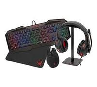 Subsonic – Pack d'accessoires gamer Raiden pour PC – Clavier AZERTY, Souris, Casque, Tapis et Stand