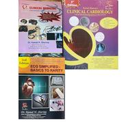 Combo Pack of Second l Third Edition of Cardiology Books -ECG Simplified Basic to Rarity l Clinical Cases And Viva l Clinical Medecine A Ready Reckoner for Clinical Cases - by Dr. Kamal H Sharma