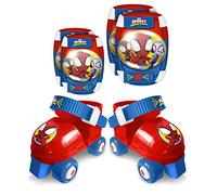 Stamp – Set de patins à roulettes Spidey – Taille 23-27 – Bleu/Rouge – Avec genouillères