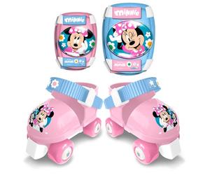 Combo Patins 4 Roues + GENOUILLERES COUDIERES Minnie, 23-27, Blue & White