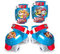 Combo Patins 4 Roues + GENOUILLERES COUDIERES Paw Patrol, Blue & Red, 23/27