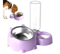 Combo Repas pour Animaux de Compagnie - Bol de Nourriture incliné à 16 degrés, Plat Distributeur d'eau, Station d'alimentation Amovible pour Chat et Chien avec Fonction Anti-déversement | Ensemble de