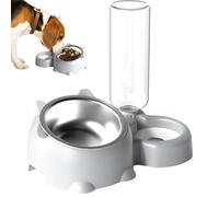 Combo Repas pour Animaux de Compagnie - Bol de Nourriture incliné à 16 degrés, Plat Distributeur d'eau, Station d'alimentation Amovible pour Chat et Chien avec Fonction Anti-déversement | Ensemble de