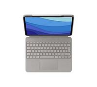 Logitech Combo Touch - Clavier et étui - avec trackpad - rétroéclairé - Apple Smart connector - QWERTZ - Allemand - sable - pour Apple 12.9-inch iPad Pro (5ème génération)