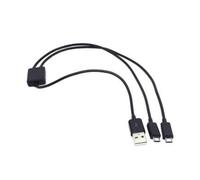 Combo USB à Micro USB double prise, câble séparateur de données 2 en 1 pour HTC Sam sung téléphone portable et tablette 50cm noir