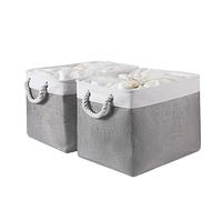combocube Bacs de rangement de 40,6 x 30,5 x 30,5 cm, panier de rangement avec cordes pour linge, maison, placard, bureau, vêtements, jouets