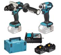 Combopack 2 Machines (DHP489+DTD173) (2x5.0Ah) en Makpac - MAKITA DLX2549TJ