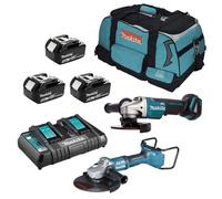 Combopack 2 outils 18V LXT (3x5.0 Ah) (DGA900Z + DGA508Z) - MAKITA DLX2269PT1