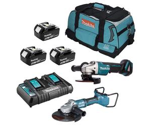 Combopack 2 outils 18V LXT (3x5.0 Ah) (DGA900Z + DGA508Z) - MAKITA DLX2269PT1