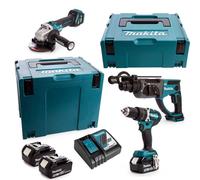 Combopack 3 outils 18V (DHP484 + DGA513 + DHR202) 18V LXT Li-Ion (3x5.0 Ah) - MAKITA DLX3093TJ
