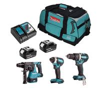 Combopack 3 outils 18V LXT (DHP484 + DTD153 + DHR242) (2x5,0 Ah) dans sac - MAKITA DLX3137TX1