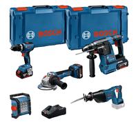 BOSCH GSB+GBH+GWS+GSA+GL+3×5+GAL PROFESSIONAL Set de 5 outils 18 V 0615A5007S