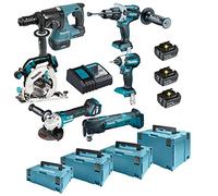 MAKITA Kit DLX6085TJ (DHR243 DHP481 DTD153 DHS680 DGA513 DTM51 3 x 5,0 Ah DC18RC 3 x MAKPAC 3 MAKPAC 4)
