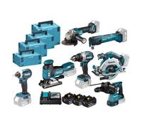 Combopack 7 outils 18V LXT (3x5.0 Ah) dans Makpac - MAKITA DLX7030T3J