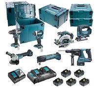Makita - Ensemble De 7 Machines 18v 5ah (ddf484 + Dtd154 + Dga506 + Dhs680 + Dhr243 + Dtm51 + Djv182) Dlx7014ptj Makita Dlx7014ptj