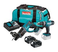 Combopack Perceuse et Perforateur SDS-Plus 18V (2x5.0 Ah) - MAKITA DLX2025T