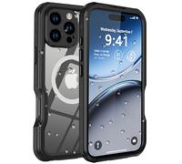 Comboproof Coque étanche pour iPhone 16 Pro, résistante aux chocs, à la poussière, étanche IP68, coque rigide intégrale intégrée [protection d'écran de l'objectif] pour coque de plongée (noir, pour