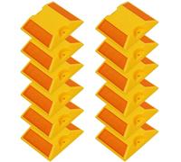 Comboss Lot de 10 réflecteurs de route 10,2 x 10,2 cm pour trottoir et asphalte Idéal pour les chocs de vitesse, les trottoirs, les passages de piétons, les autoroutes et les allées., jaune