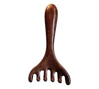 Combs de massage - en bois avec dents larges pour les massages de la tête - Peigne de fût dans les cornes de cerf | Sandalwood Sha Massant, adapté aux hommes et aux femmes.