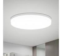 Combuh Led Plafonnier 30cm, 48W 220V Lampe Plafond Rond Plat, 6500K Blanc Froid Luminaire Intérieur, IP44 Etanche Salle de Bain pour Kitchen Hallway Buanderie, Bathroom Ceiling Light