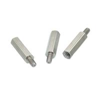 Comcapy 10 pcs M2.5 M3 M4 M5 M6 en Acier Inoxydable Hex Entretoise Mâle À Femelle Entretoise Vis (Color : 20mm, Size : M4(10PCS))