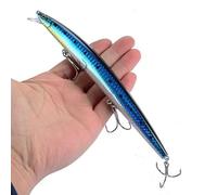 Comcapy 16 Couleurs 18 cm 24g méné leurre de pêche Laser manivelle appât Artificiel Dur en Plastique Gros Faux Poissons leurres appâts de pêche en mer (Color : 3)