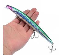 Comcapy 16 Couleurs 18 cm 24g méné leurre de pêche Laser manivelle appât Artificiel Dur en Plastique Gros Faux Poissons leurres appâts de pêche en mer (Color : 7)