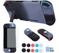 Comcool Étui de protection 3 en 1 pour Nintendo Switch et manette Joy-Con, avec protecteur d'écran Noir