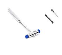 Comdent Babinsky Buck Marteau réflexe neurologique 7" Examen diagnostique avec broche et brosse, Acier inoxydable, bleu
