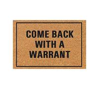COME BACK WITH A WARRANT Tapis de discours américain Couverture de Noël douce (marron, taille unique)