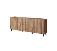 Come - buffet bas - effet bois - 4 portes - 200 cm - Bois