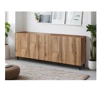 Come - buffet bas - effet bois - 4 portes - 200 cm - Bois