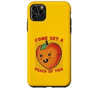 Come Get Peach Jeu de Mots rétro Kawaii Fruits Coque pour iPhone 11 Pro Max