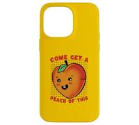 Come Get Peach Jeu de Mots rétro Kawaii Fruits Coque pour iPhone 14 Pro Max