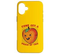 Come Get Peach Jeu de Mots rétro Kawaii Fruits Coque pour iPhone 16 Plus