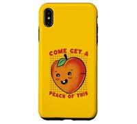 Come Get Peach Jeu de Mots rétro Kawaii Fruits Coque pour iPhone XS Max