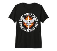Come Holy Spirit Veni Sancte Spiritus Pentecôte Catholique T-Shirt Haut de Gamme